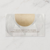 Yoga Instructor Gold Circle Lotus Floral Linen Visitekaartje (Achterkant)
