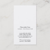 Yoga Instructor Gold en Turquoise Lotus Logo Visitekaartje (Achterkant)