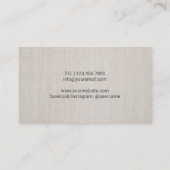 Yoga Instructor Gold Life Tree  Linen Visitekaartje (Achterkant)