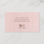 Yoga Instructor Gold Lotus Flower Blush Pink Spa Visitekaartje (Achterkant)