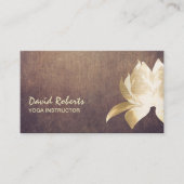 Yoga Instructor  Gold Lotus Flower Visitekaartje (Voorkant)