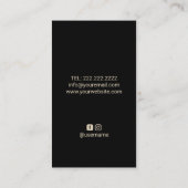 Yoga Instructor Gold Lotus Logo Wellness Spa Visitekaartje (Achterkant)