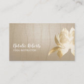 Yoga Instructor  Gold Lotus Zen Flower Visitekaartje (Voorkant)