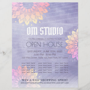 Yoga Instructor Gold Mandala Open House Flyer