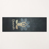 Yoga Instructor Gold Meditation Pose Mandala Sign Yogamat (Voorkant (horizontaal))