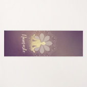 Yoga Instructor Gold Meditation Pose Mandala Sign Yogamat (Voorkant (horizontaal))