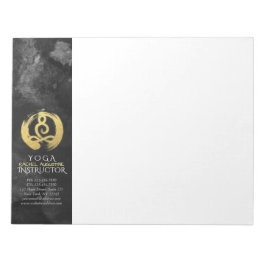 Yoga Instructor Gold Meditation Posture Zen Symboo Notitieblok