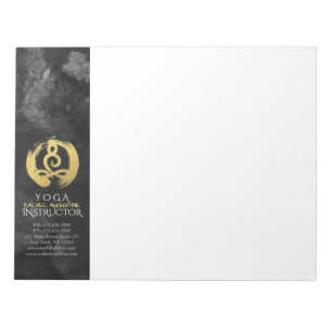 Yoga Instructor Gold Meditation Posture Zen Symboo Notitieblok