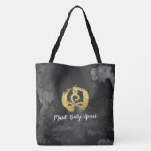 Yoga Instructor Gold Meditation Posture Zen Symboo Tote Bag (Achterkant)
