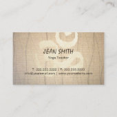 Yoga Instructor  Gold Om Sign Namaste Visitekaartje (Achterkant)