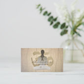 Yoga Instructor  Gold Om Sign Namaste Visitekaartje (Staand voorkant)