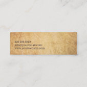 Yoga Instructor Gold Om Symbol Elegant Blauwgroen Mini Visitekaartje (Achterkant)