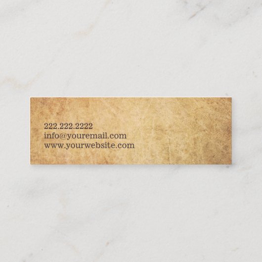 Yoga Instructor Gold Om Symbol Elegant Blauwgroen Mini Visitekaartje (Achterkant)