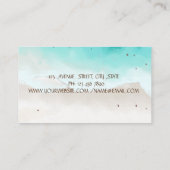 Yoga Instructor Gold Tree Women Silhouette Visitekaartje (Achterkant)