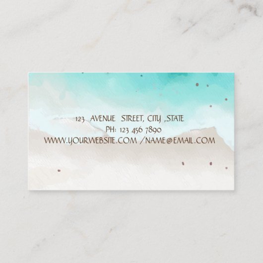 Yoga Instructor Gold Tree Women Silhouette Visitekaartje (Achterkant)