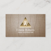 Yoga Instructor Gold Triangle Lotus Logo  Visitekaartje (Voorkant)