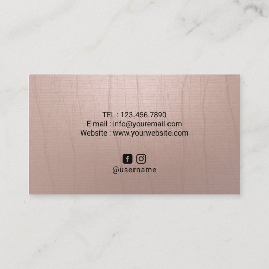 Yoga Instructor  Gold Zen Tree Spa Visitekaartje (Achterkant)