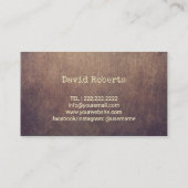 Yoga Instructor goud en leder Visitekaartje (Achterkant)