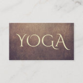 Yoga Instructor goud en leder Visitekaartje (Voorkant)
