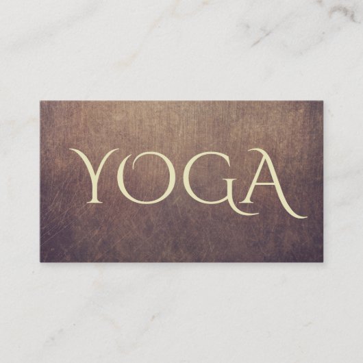 Yoga Instructor goud en leder Visitekaartje (Voorkant)