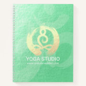 Yoga Instructor Green Gold Meditation Pose ZEN OM Notitieboek (Voorkant)