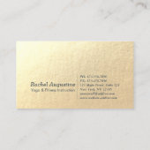 Yoga Instructor Green Gold Meditation Pose ZEN OM Visitekaartje (Achterkant)