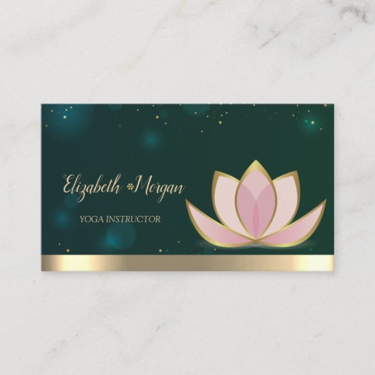 Yoga Instructor Green, Lotus Visitekaartje (Voorkant)