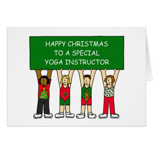 Yoga Instructor Happy Kerstmis (Voorkant Horizontaal)