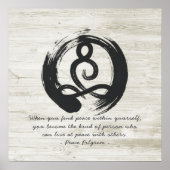 Yoga Instructor Healer Meditation Pose Quotes Zen Poster (Voorkant)