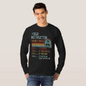 Yoga Instructor Hourly Rate T-Shirt Retro Job Titl (Voorkant volledig)