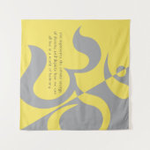 Yoga Instructor Illuminining Yellow Grey OM offert Wandkleed (Voorkant (horizontaal))