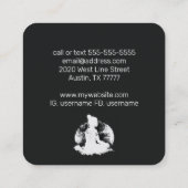 Yoga Instructor in Tree Pose Vierkante Visitekaartje (Achterkant)