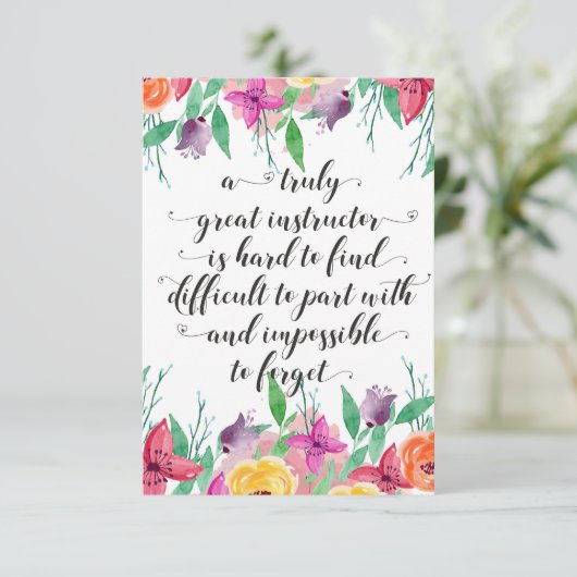 Yoga Instructor Kantoor gift Instructor Coaching Bedankkaart (Staand voorkant)
