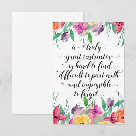 Yoga Instructor Kantoor gift Instructor Coaching Bedankkaart (Voorkant / Achterkant)