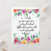 Yoga Instructor Kantoor gift Instructor Coaching Kaart (Voorkant / Achterkant in situ)