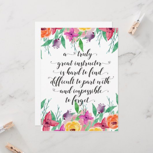 Yoga Instructor Kantoor gift Instructor Coaching Kaart (Voorkant / Achterkant in situ)