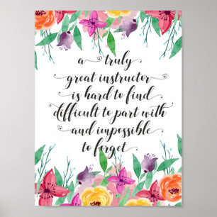 Yoga Instructor Kantoor gift Instructor Coaching Poster