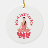 Yoga Instructor Keramisch Ornament (Voorkant)