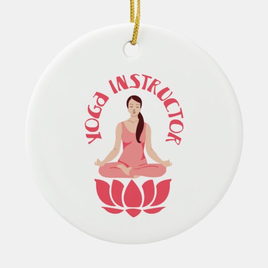 Yoga Instructor Keramisch Ornament (Voorkant)