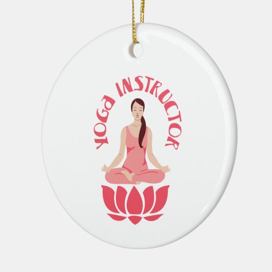 Yoga Instructor Keramisch Ornament (Links)