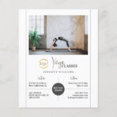 Yoga Instructor Lessen Aangepaste Foto Logo Modern Flyer (Voorkant)
