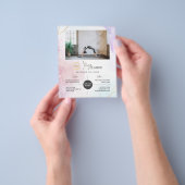 Yoga Instructor Lessen Foto Logo Waterverf Boho Flyer (Hand)