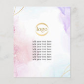 Yoga Instructor Lessen Foto Logo Waterverf Boho Flyer (Achterkant)