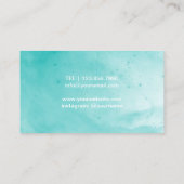 Yoga Instructor Life Coach Gold Tree Waterverf Visitekaartje (Achterkant)