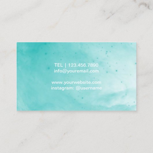 Yoga Instructor Life Coach Gold Tree Waterverf Visitekaartje (Achterkant)