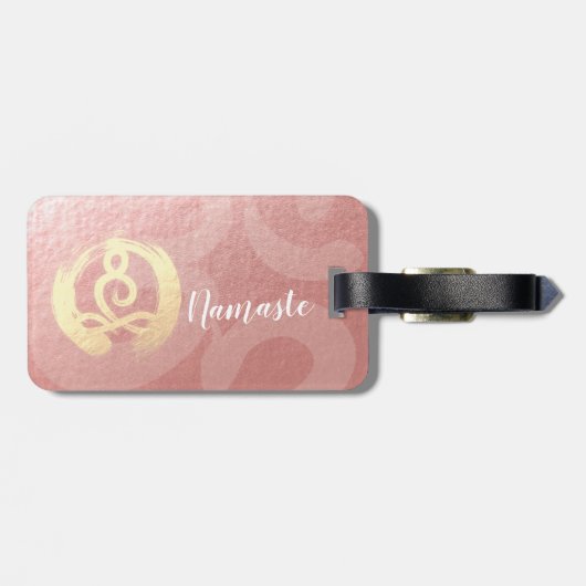 Yoga Instructor Life Coach Meditation Pose Zen OM Bagagelabel (Achterkant horizontaal)