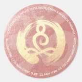 Yoga Instructor Life Coach Meditation Pose Zen OM Ronde Sticker (Voorkant)