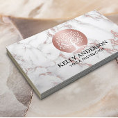 Yoga Instructor Life Coach Roos Gouden Boom Marmer Visitekaartje