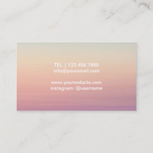 Yoga Instructor Life Coach  Tree Classy Visitekaartje (Achterkant)