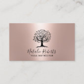 Yoga Instructor Life Coach Tree Logo Gold Visitekaartje (Voorkant)